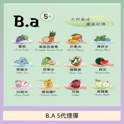 B.A 5代主機煙彈電子煙一盒三顆